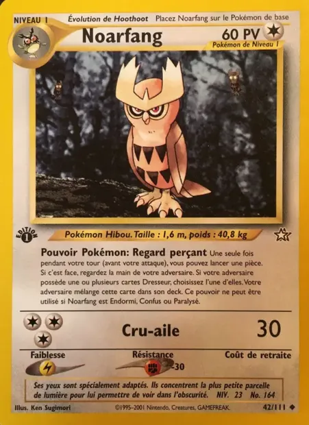 Noarfang, carte Pokémon NG 42 — extension Neo Genesis