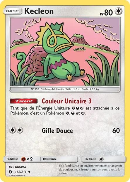 Kecleon, carte Pokémon LOT 162 — extension Tonnerre Perdu