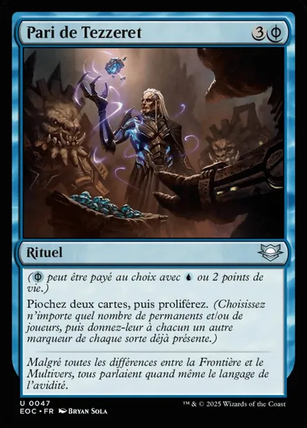 Pari de Tezzeret, carte Magic EOC 47 — extension Edge of Eternities Commander