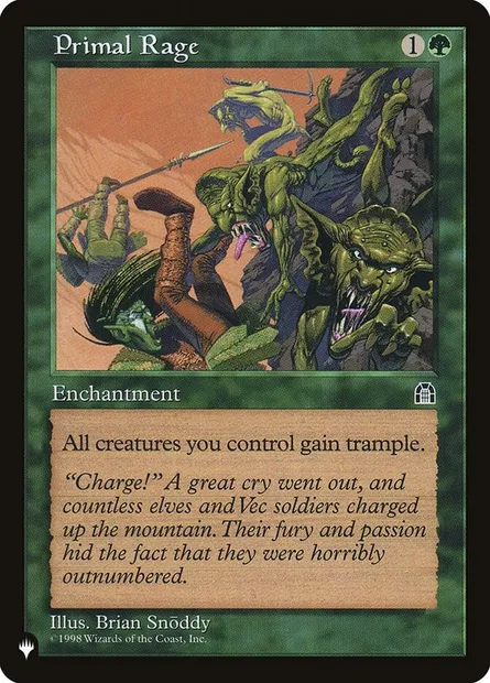 Rage primordiale, carte Magic PLST STH-112 — extension The List