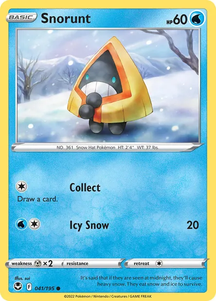 Snorunt, Pokémon card SIT 041 — Silver Tempest set
