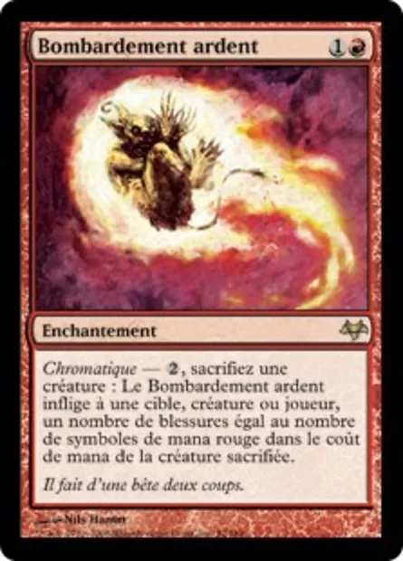 Bombardement ardent, carte Magic EVE 52 — extension Coucheciel