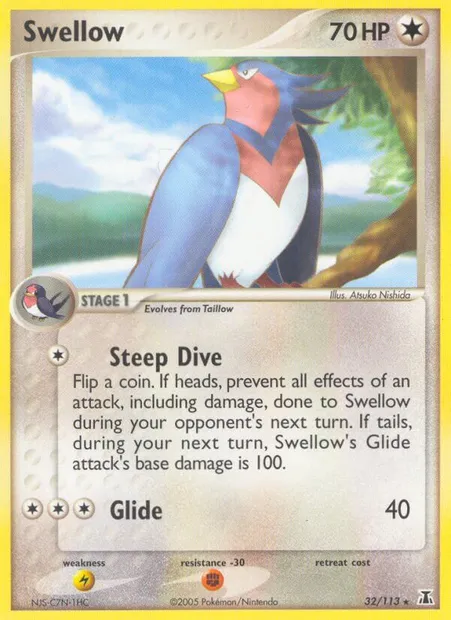 Swellow, Pokémon card DS 32 — Delta Species set