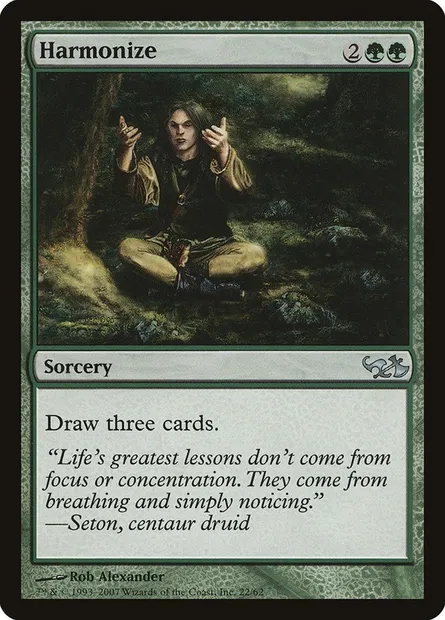 Harmonize, Magic card DD1 22 — Duel Decks: Elves vs. Goblins set