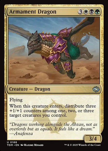 Armament Dragon, Magic card TDM 168 — Tarkir: Dragonstorm set