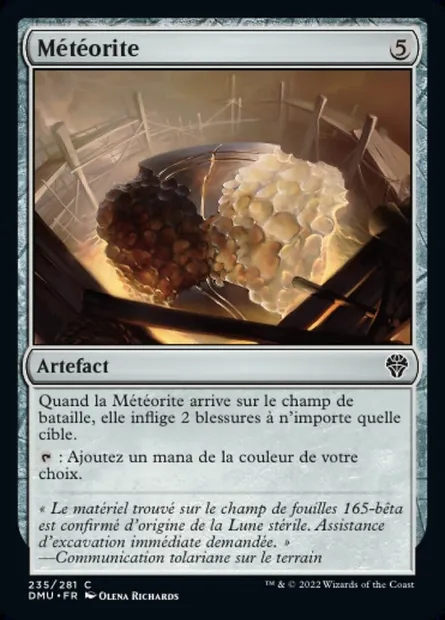Météorite, carte Magic DMU 235 — extension Dominaria Uni