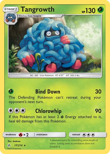 Tangrowth, Pokémon card UNB 17 — Unbroken Bonds set