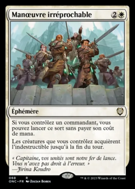 Manœuvre irréprochable, carte Magic ONC 68 — extension Phyrexia: All Will Be One Commander