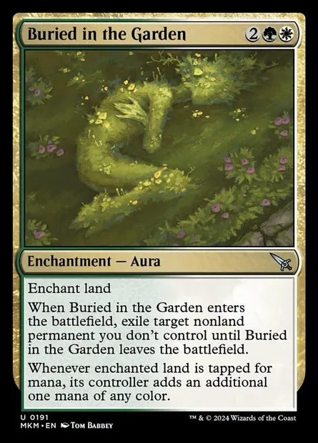 Buried in the Garden, Magic card MKM 191 — Murders at Karlov Manor set