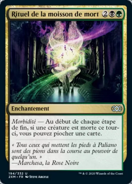 Rituel de la moisson de mort, carte Magic 2XM 194 — extension Double Masters