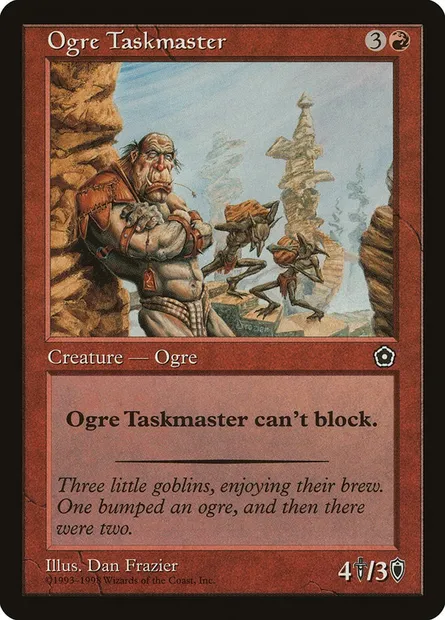 Ogre Taskmaster, Magic card P02 112 — Portal Second Age set