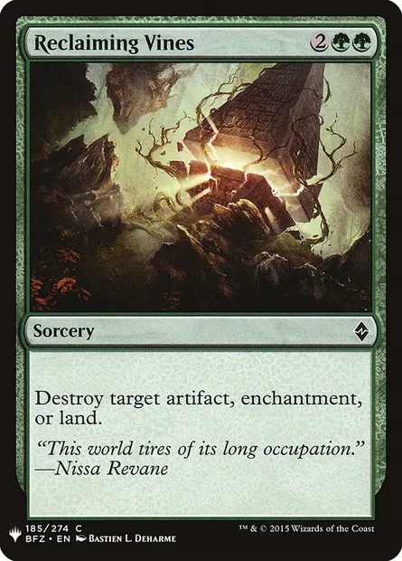 Reclaiming Vines, Magic card PLST BFZ-185 — The List set