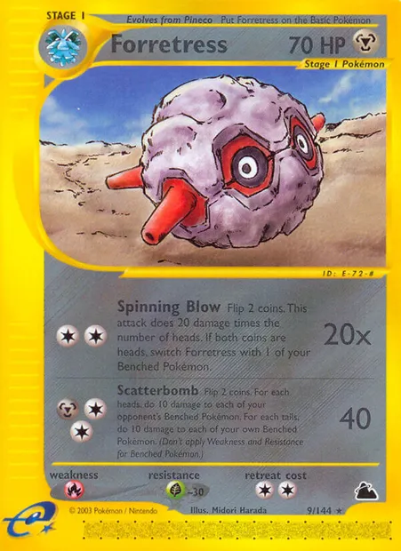 Forretress, Pokémon card SK 9 — Skyridge set