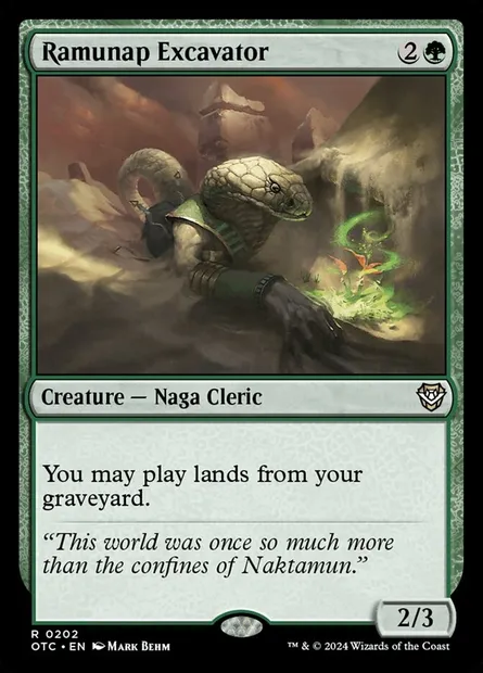 Ramunap Excavator, Magic card OTC 202 — Outlaws of Thunder Junction Commander set