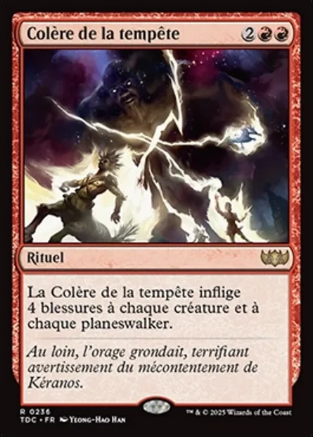 Colère de la tempête, carte Magic TDC 236 — extension Tarkir: Dragonstorm Commander
