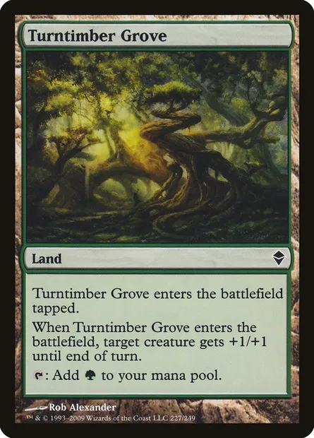 Turntimber Grove, Magic card ZEN 227 — Zendikar set