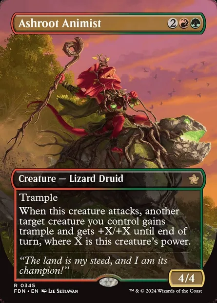 Ashroot Animist, Magic card FDN 345 — Foundations set