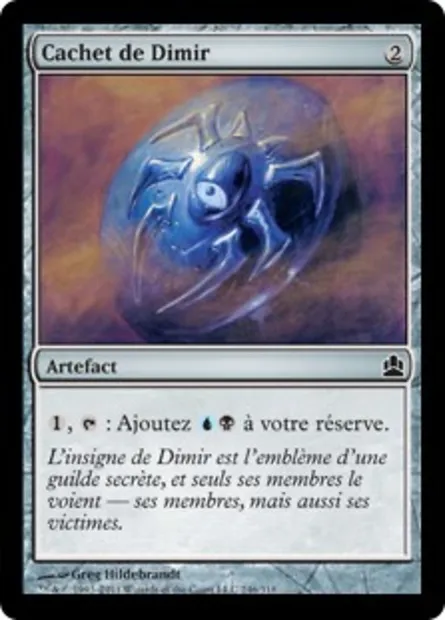 Cachet de Dimir, carte Magic CMD 246 — extension Commander 2011