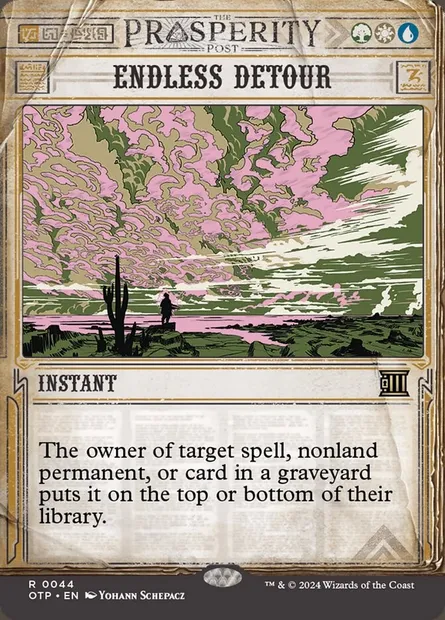 Endless Detour, Magic card OTP 44 — Breaking News set