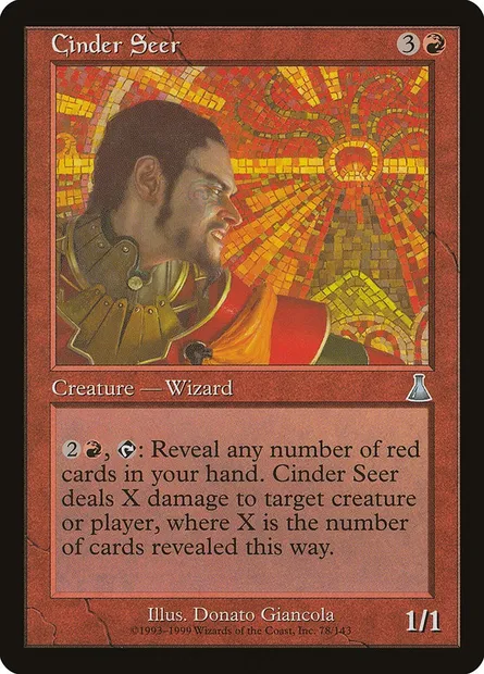 Cinder Seer, Magic card UDS 78 — Urza's Destiny set