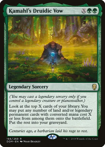 Kamahl's Druidic Vow, Magic card DOM 166 — Dominaria set