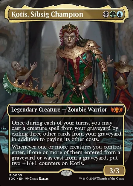 Kotis, Sibsig Champion, Magic card TDC 5 — Tarkir: Dragonstorm Commander set