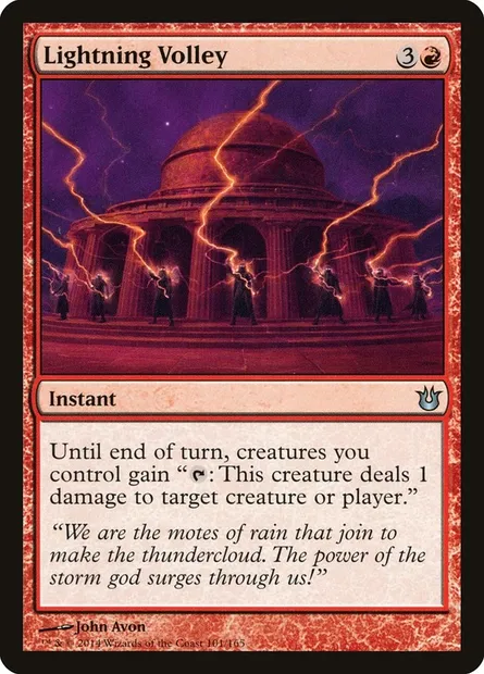Lightning Volley, Magic card BNG 101 — Born of the Gods set