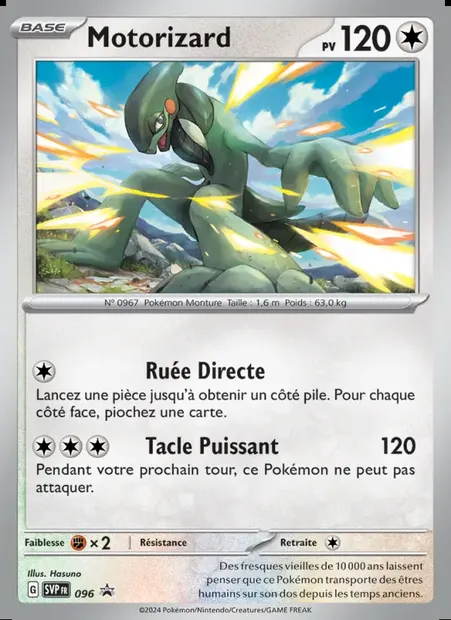 Motorizard, carte Pokémon PR-SV 096 — extension SVP Black Star Promos