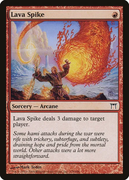 Lava Spike, Magic card CHK 178 — Champions of Kamigawa set