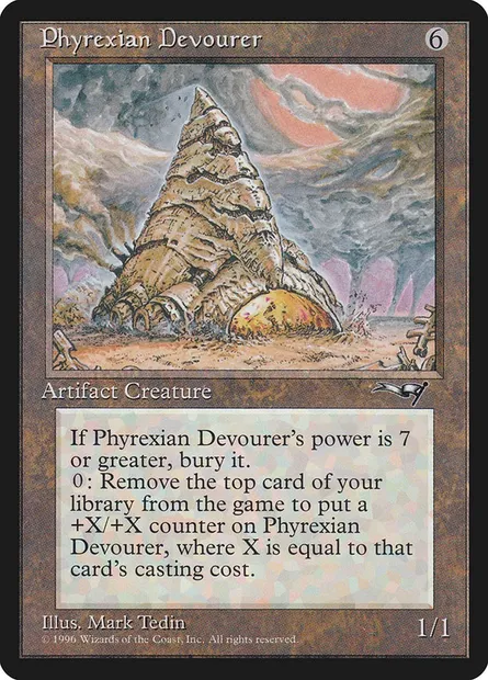 Dévorateur Phyrexian, carte Magic ALL 125 — extension Alliances