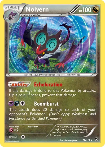 Noivern, Pokémon card FFI 77 — Furious Fists set