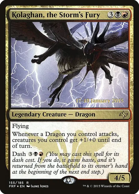 Kolaghan, the Storm's Fury, Magic card PFRF 155s — Fate Reforged Promos set