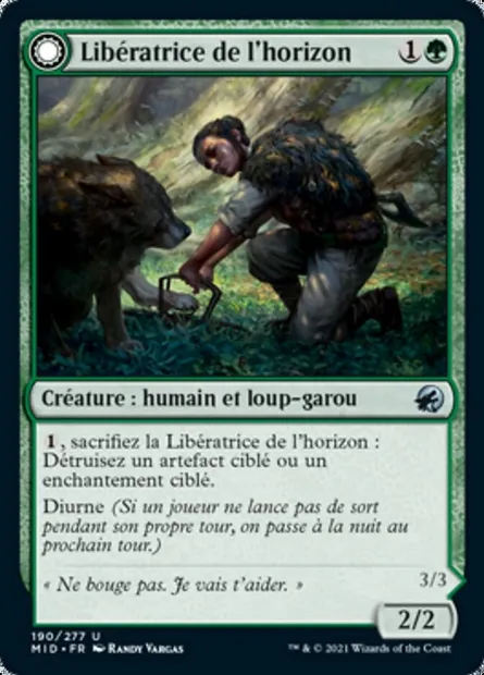 Libératrice de l'horizon // Casse-piège hystérique, carte Magic MID 190 — extension Innistrad : chasse de minuit