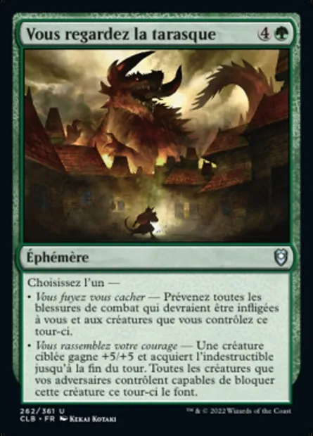Vous regardez la tarasque, carte Magic CLB 262 — extension Commander Légendes : la bataille de la Porte de Baldur