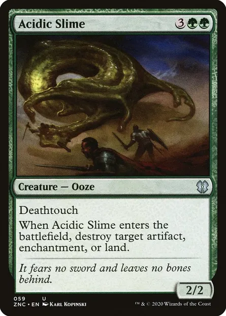 Acidic Slime, Magic card ZNC 59 — Zendikar Rising Commander set