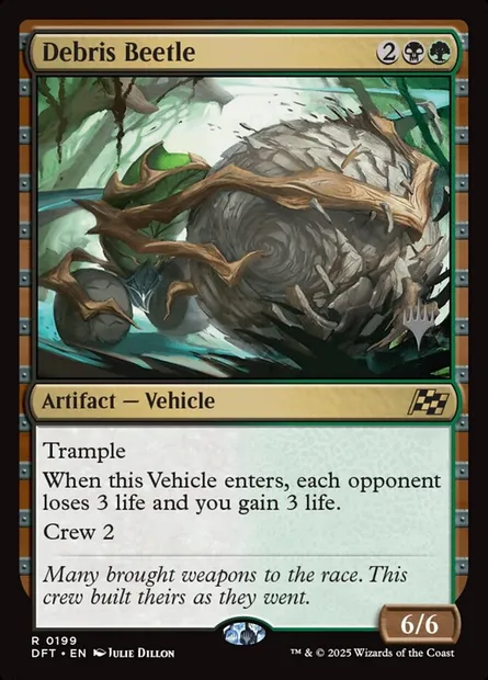 Debris Beetle, Magic card PDFT 199p — Aetherdrift Promos set