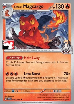 Ethan's Magcargo, Pokémon card PPS 036-6 — Play! Pokémon Prize Pack Series set