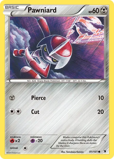 Pawniard, Pokémon card NVI 81 — Noble Victories set