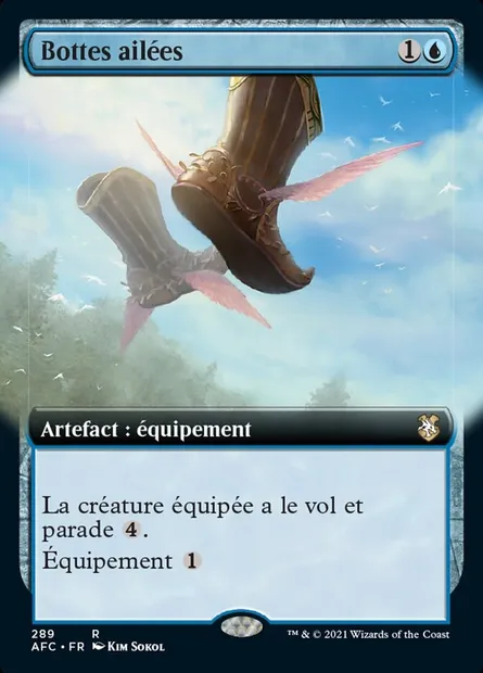 Bottes ailées, carte Magic AFC 289 — extension Forgotten Realms Commander