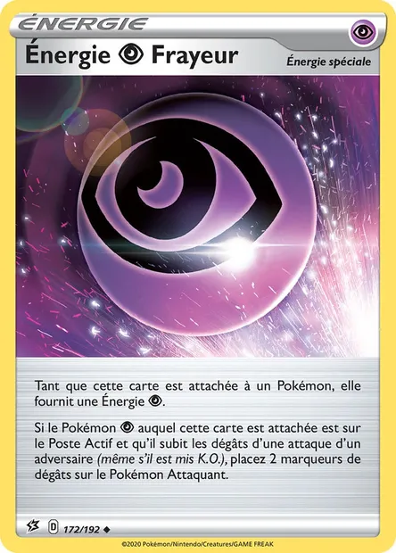 Énergie Psychic Frayeur, carte Pokémon RCL 172 — extension Clash des Rebelles