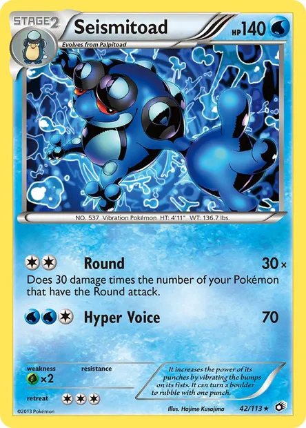 Seismitoad, Pokémon card LTR 42 — Legendary Treasures set