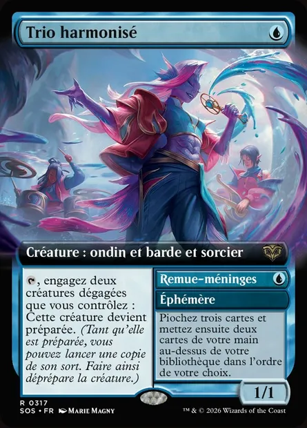 Trio harmonisé // Brainstorm, carte Magic SOS 317 — extension Secrets of Strixhaven