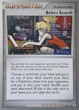 Bebe's Search, Pokémon card WCD09 089-4 — World Championship Decks 2009 set