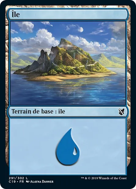 Île, carte Magic C19 291 — extension Commander 2019