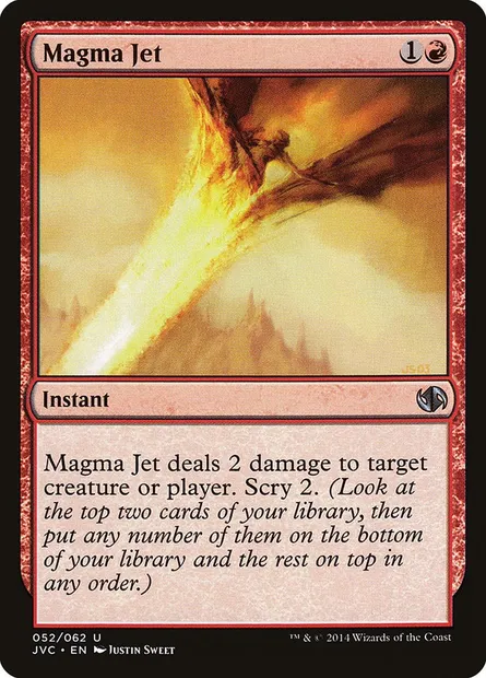 Magma Jet, Magic card JVC 52 — Duel Decks Anthology: Jace vs. Chandra set