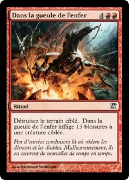 Dans la gueule de l'enfer, carte Magic ISD 150 — extension Innistrad