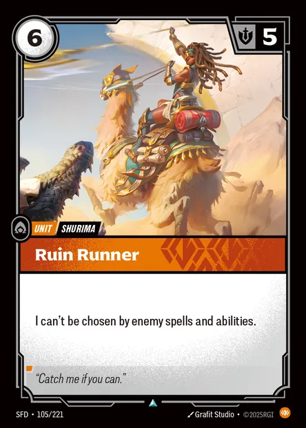 Ruin Runner, Riftbound card SFD 105 — Spiritforged set