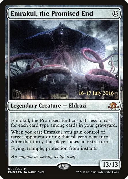 Emrakul, the Promised End, Magic card PEMN 6s — Eldritch Moon Promos set