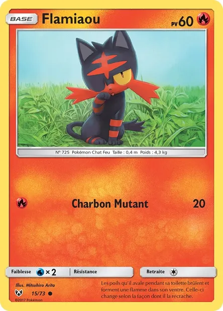 Flamiaou, carte Pokémon SLG 15 — extension Légendes Brillantes