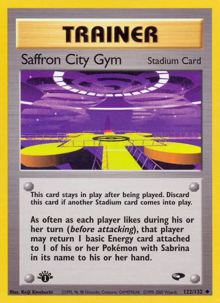 Saffron City Gym, Pokémon card GC 122 — Gym Challenge set